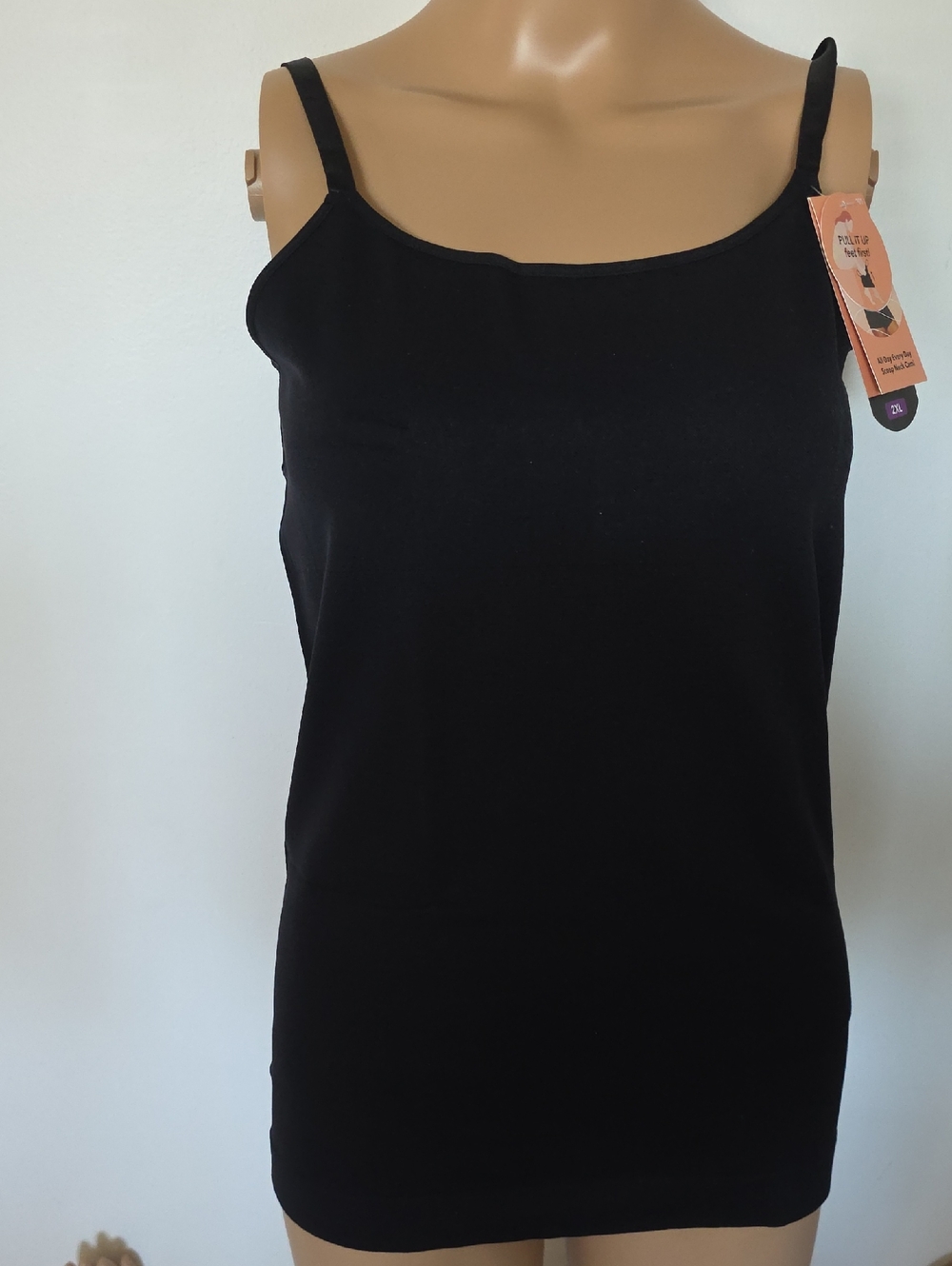 Shapermint Black Scoop Neck Cami
